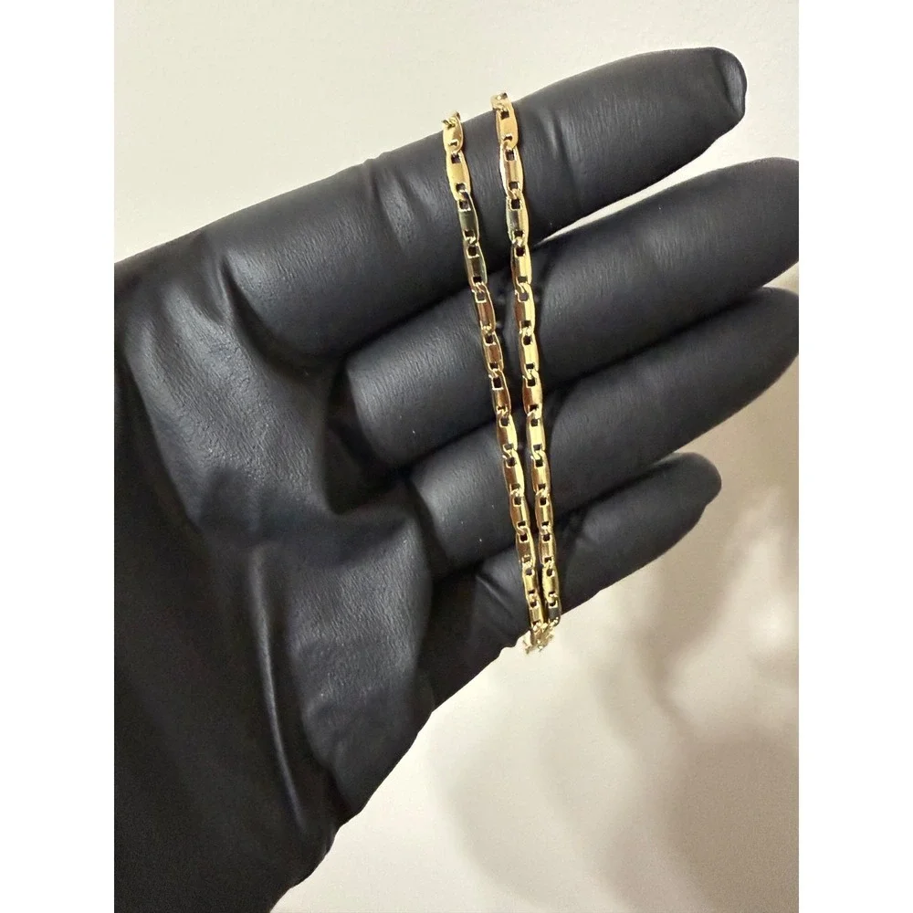 mariner necklave chain 14k gold filled 2.75mm 18 inches lobster clasp